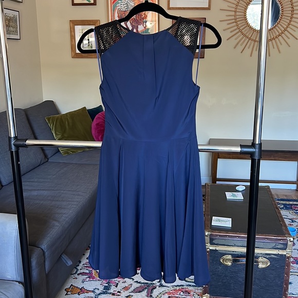 Express Navy and Black A-Line Cocktail Dress - Picture 2 of 4